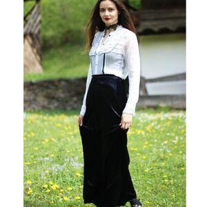 Vintage After Five By Julie Duroche Velvet Maxi Skirt Women's Size 10 Phoebecore